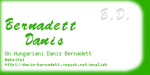 bernadett danis business card